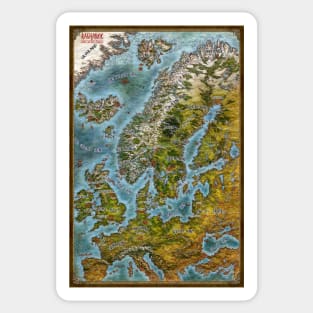 Map of Midgard Sticker